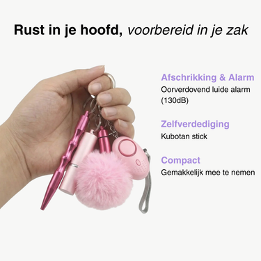 Safebestie Keychain Pink